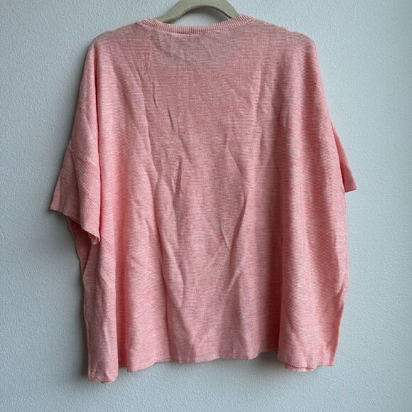 Eileen Fisher Organic Linen Round-Neck Sweater - Peach size XL Knit Lightweight - Picture 6 of 6